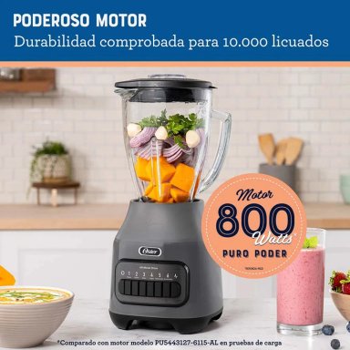 LICUADORA 1.5L OSTER CON 6 VELOCIDADES BLSTPEG-GPB GRIS - 4