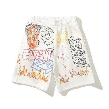 SHORT OVERSIZE MUJER PEACE AND LOVE PERLA PARA ESTAMPADO 'GAL' - 1