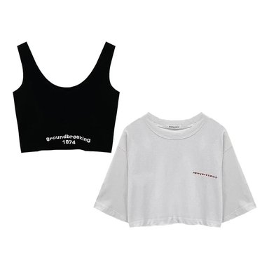 CONJUNTO POLO CROP Y TOP PEACE AND LOVE PARA MUJER ESTAMPADO