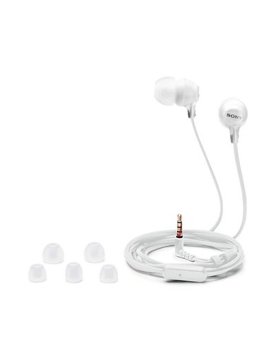 AUDÍFONOS SONY IN-EAR MDR-EX15AP CON MICRÓFONO BLANCO - 1