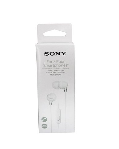 AUDÍFONOS SONY IN-EAR MDR-EX15AP CON MICRÓFONO BLANCO - 2