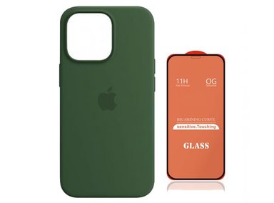 CASE IPHONE 11 SILICONA V.MILITAR + MICA VIDRIO COMPLETO - 1