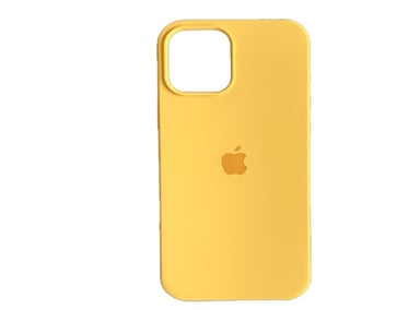 CASE IPHONE 12 12 PRO SILICONA AMARILLO + MICA VIDRIO COMPLETO - 2