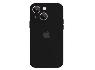 CASE IPHONE 13 SILICONA P/CÁMARA NEGRO + MICA VIDRIO COMPLETO - 2