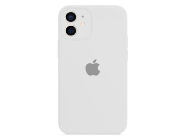 CASE IPHONE 11 SILICONA P/CÁMARA BLANCO + MICA VIDRIO COMPLETO - 2