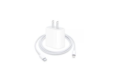 CARGADOR APPLE IPHONE DE 20W + CABLE LIGHTNING A TIPO C ORIGINAL - 1