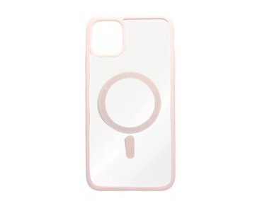 CASE CLEAR CON MAGSAFE MAGNETICO PARA IPHONE 15 PRO MAX ROSA - 1