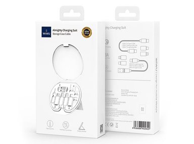 WIWU S02 ESTUCHE PARA CABLES DE ALMACENAMIENTO PARA TRAJE DE CARGA  6 EN 1 - BLANCO - 2