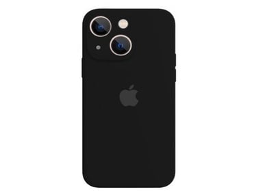 CASE IPHONE 14 SILICONA CON P/CÁMARA NEGRO + MICA DE VIDRIO COMPLETO - 2