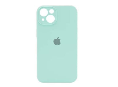 CASE IPHONE 14 SILICONA CON P/CÁMARA TURQUESA + MICA DE VIDRIO COMPLETO - 2