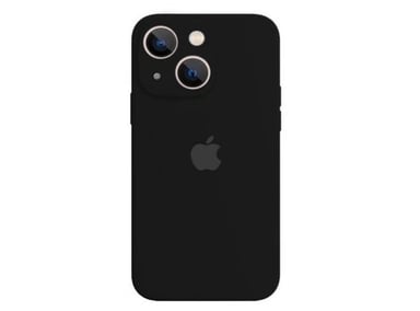 CASE IPHONE 14 SILICONA CON P/CÁMARA NEGRO + MICA DE VIDRIO COMPLETO - 2