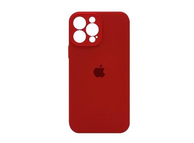 CASE IPHONE 15 PRO SILICONA CON P/CÁMARA ROJO + MICA DE VIDRIO COMPLETO - 2