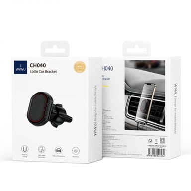SOPORTE MAGNETICO DE CELULAR WIWU CH040 PARA LA REJILLA NEGRO - 1
