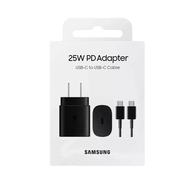CARGADOR SAMSUNG 25W EP-TA800 + CABLE C A C PARA GALAXY A55/A56 NEGRO - 1