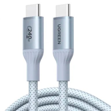 CABLE 240W 1M UGREEN L534 TYPE-C A TYPE-C PD FAST CHARGING BLANCO - 2