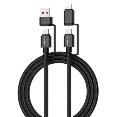 CABLE LDNIO LC16 65W 4-IN-1 FAST CHARGING USB-C LIGHTING TO USB-A USB-C - 1