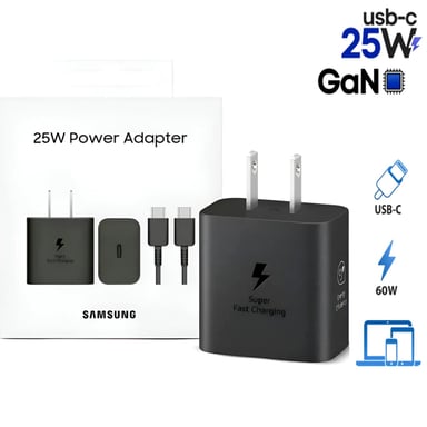 CARGADOR 25W CON CABLE NEGRO - 1