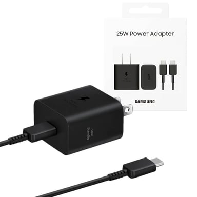 CARGADOR 25W CON CABLE NEGRO - 2