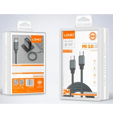 CABLE LDNIO 100W LC442C 2M PARA SMARTPHONES, LAPTOS, IP SERIES 15, 16, 17 - 3