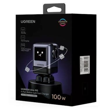 CARGADOR GAN FAST 100W USB-C CON PANTALLA UGREEN X688 NEGRO - 2