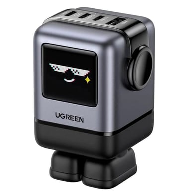 CARGADOR GAN FAST 100W USB-C CON PANTALLA UGREEN X688 NEGRO - 3