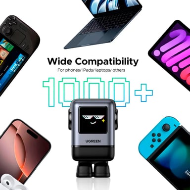 CARGADOR GAN FAST 100W USB-C CON PANTALLA UGREEN X688 NEGRO - 4