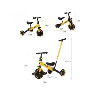TRICICLO AMARILLO 3 EN 1 QPLAY - 6