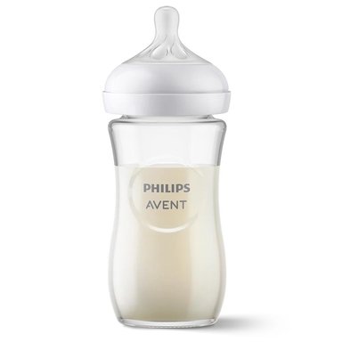 BIBERON DE VIDRIO NATURAL RESPONSE 8OZ/240ML Flow 3 -1M+ - 6