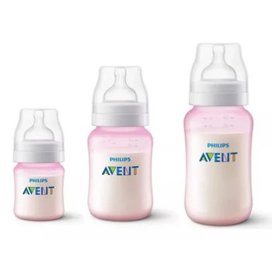 SET ANTICOLIC TRIPLE PACK ROSADO PHILIPS AVENT - 4