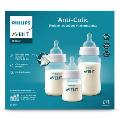SET ANTICOLIC TRIPLE PACK TRANSPARENTE - 2