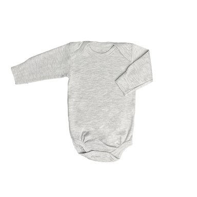 BODY UNISEX MELLOW BASICO MANGA LARGA GRIS ALGODÓN PIMA