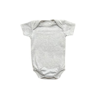 BODY UNISEX MELLOW BASICO MANGA CORTA GRIS ALGODÓN PIMA
