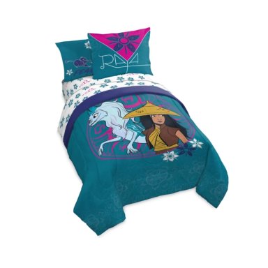 SET CAMA JAY FRANCO MULTICOLOR RAYA Y EL ÚLTIMO DRAGÓN 1 PLAZA Y 1/2