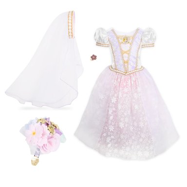 DISFRAZ CAPRI NIÑA DISNEY BLANCO VESTIDO NOVIA RAPUNZEL