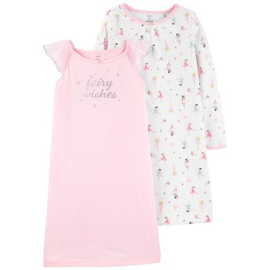 SET CAMISÓN NIÑA CARTER'S ROSADO HADAS 2 PIEZAS