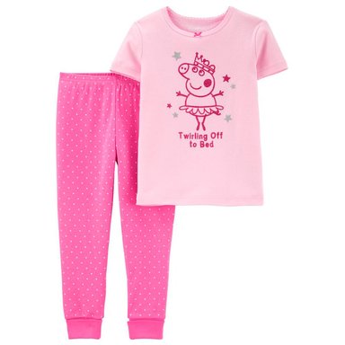 PIJAMA NIÑA CARTER'S ROSADO PEPPA PIG 2 PIEZAS