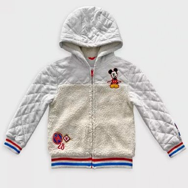 CASACA MANGA LARGA NIÑO DISNEY GRIS MICKY MOUSE Y SUS AMIGOS