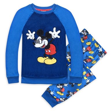 PIJAMA NIÑO DISNEY AZUL VELOUR MICKEY MOUSE