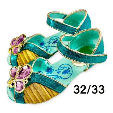 ZAPATOS DE VESTIR NIÑA DISNEY VERDE JADE JASMINE PRINCESA