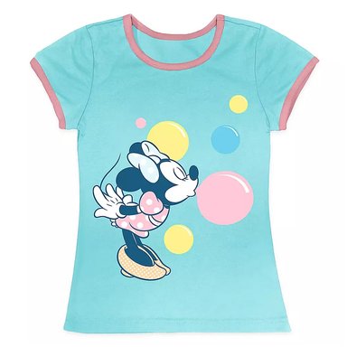 POLO MANGA CORTA NIÑA DISNEY TURQUESA MINNIE MOUSE BURBUJA