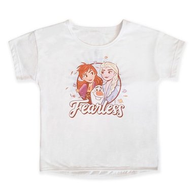 POLO MANGA CORTA NIÑA DISNEY BLANCO ANNA Y ELSA FROZEN