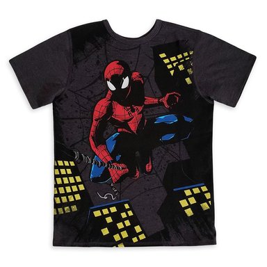 POLO MANGA CORTA NIÑO DISNEY NEGRO SPIDERMAN