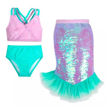 SET ROPA BAÑO TOBILLERO NIÑA DISNEY MORADO ARIEL LA SIRENITA