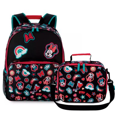 MOCHILA DISNEY MINNIE MOUSE MULTICOLOR SET Y LONCHERA