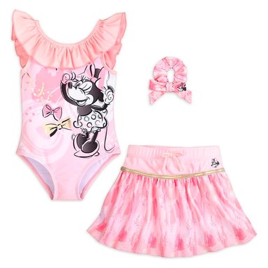 SET ROPA BAÑO NIÑA DISNEY ROSADO MINNIE MOUSE