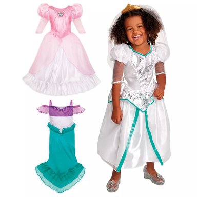 SET DISFRAZ NIÑA DISNEY MULTICOLOR ARIEL LA SIRENITA