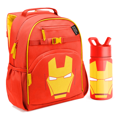 SET MOCHILA TOMATODO SIMPLE MODERN IRON MAN ROJO