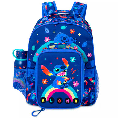 SET DISNEY LILO & STITCH AZUL MOCHILA Y LONCHERA - 2