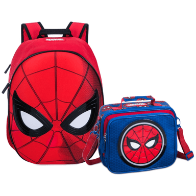 PACK ESCOLAR SPIDER-MAN - MOCHILA + LONCHERA