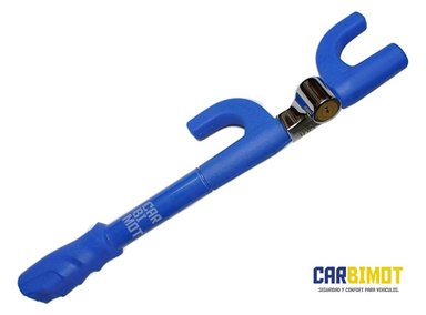 SEGURO GENERAL BLOQUEO TRABA TIMÓN VOLANTE ANTIRROBO AUTOS Y VEHÍCULOS AZUL